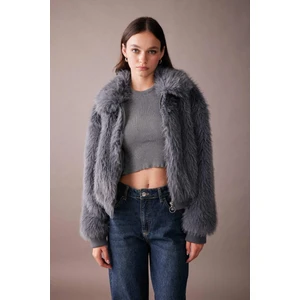 Regular Fit Pelüş Suni Kürk B2442AX23WN