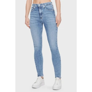 Calvin Klein Yüksek Bel Süper Skinny Fit Yırtmaçlı Dar Paça Jeans J20J2212261A4 Bayan Kot Pantolon J20J221226 1A4