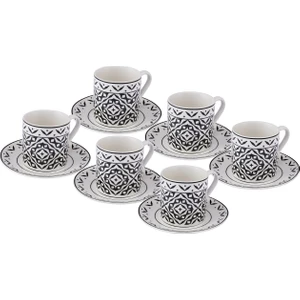 Verano New Bone 6 Kişilik Kahve Fincan Takımı 90 ml Siyah