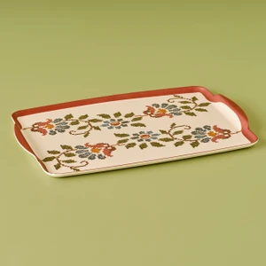 Bella Maison Vintage Melamin Tepsi Bordo (42X31 Cm)