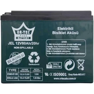 Ortec 12V 80 Ah Akü 1 Adet Yeni Tarihli