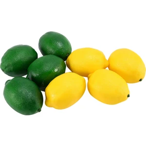 8 Paket Yapay Limon Meyve Vazo Dolgu Ev Mutfak Parti Dekorasyonu Için, Sarı ve Yeşil (Yurt Dışından)
