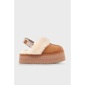 Ugg Kalın Tabanlı Kürklü Süet Terlik Bayan Terlik 1113474