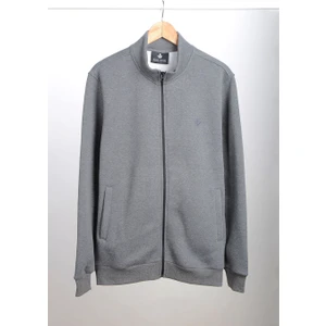 ADAM BOXES Dik Yaka Fermuarlı Sweatshirt N-Karianda - Antrasit