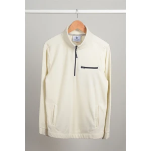 ADAM BOXES Yarım Fermuarlı Polar N-Cauno - Ekru