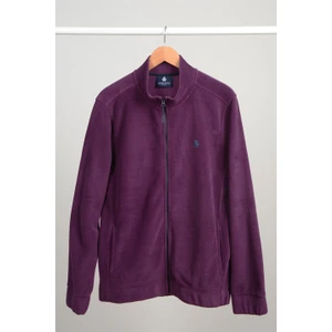 ADAM BOXES Tam Fermuarlı Polar Ceket N-Alimo - Koyu Mor