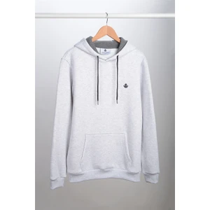 ADAM BOXES Kapüşonlu Sweatshirt N-Siangela - Açık Gri