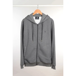ADAM BOXES Fermuarlı Kapüşonlu Sweatshirt N-Halicarna - Antrasit
