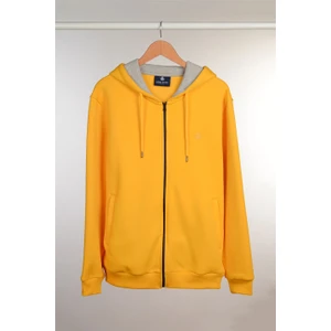ADAM BOXES Fermuarlı Kapüşonlu Sweatshirt N-Halicarna - Sarı