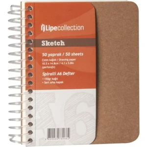Ivory Sketch Spiralli Sert Kapak Çizim Defteri A6 150 gr 50 Yp