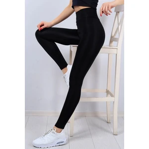 Toparlayıcı Etkili Siyah Yüksek Bel Kadın Günlük ve Spor Tayt