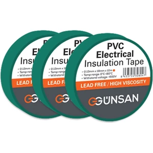Günsan Elektrik 3 Adet Günsan Elektrik Yeşil Izole Bant 0.13X18MMX10M