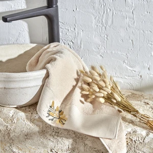 Karaca Home Comfort Touch Nakışlı %100 Pamuk Havlu Bej 30X50 cm