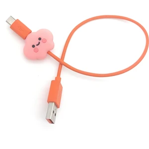 Spelt Şarj Kablosu Kablo Ucu Koruyucu Koruma Kaplama Figür Pink Cloud