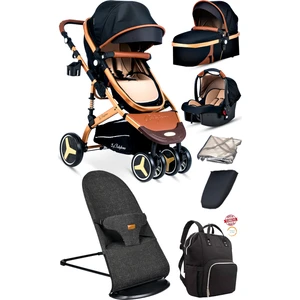 Baby Home 7 In 1 Yeni Doğan Full Set - 945 Travel Sistem Bebek Arabası -370 Sallanır Ana Kucağı