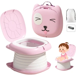 Mooie Baby's Cat Potty Katlanabilir Çocuk Tuvaleti, Çok Fonksiyonlu Taşınabilir Alıştırma Lazımlığı