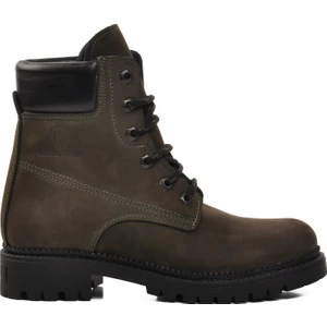 90001-9 Haki Içi Polarlı Hakiki Deri Unisex Bot