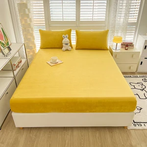 Fashion Boutique Kış Kalınlaştırılmış Süt Pazen Yatak Başlığı Üç Parçalı Yatak Örtüsü Koruyucu Hafif Lüks Cilt Dostu Gri Kaymaz (Yurt Dışından)