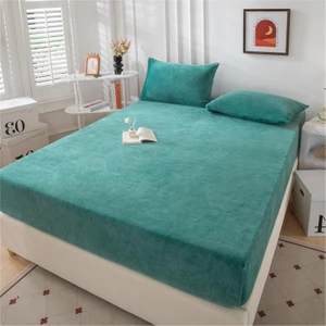 Fashion Boutique Kış Kalınlaştırılmış Süt Pazen Yatak Başlığı Üç Parçalı Yatak Örtüsü Koruyucu Hafif Lüks Cilt Dostu Gri Kaymaz (Yurt Dışından)