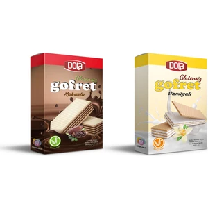 Glutensiz Kakaolu ve Vanilyalı Gofret 100 gr 2 Adet Gluten Free