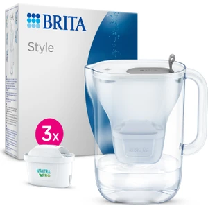 Style XL 3x Maxtra Pro All-in-1 Filtreli Su Arıtma Sürahisi - Gri 3,5 lt