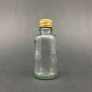 JUNİBELİW 10 Adet 30ML Cam Şişe Küçük Gold Metal Kapaklı Çok Amaçlı Shot Şişesi 10X30ML