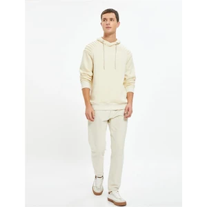 4Wam70033Mk 054 Bej Erkek Pamuk Jersey Sweatshirt