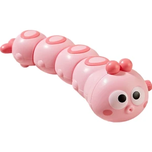Huiding Up Çocukların Küçük Hayvanları Hareket Eder ve Koşar Saat Mekanizmalı Tırtıl Bebek Eğitici Saat Mekanizmalı Sarma Küçük Oyuncak - Pembe (Yurt Dışından)