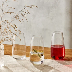 3'lü Evelyn Kristal Bardak 550 ml