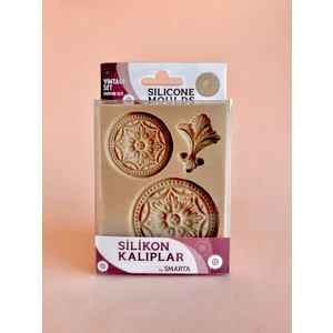 HOBİ MARKET ART Smarta Silicone Moulds Silikon Epoksi ve Polimer Kil Kalıbı Vıntage Set