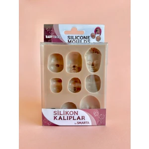 HOBİ MARKET ART Smarta Silicone Moulds Silikon Epoksi ve Polimer Kil Kalıbı Baby Faces