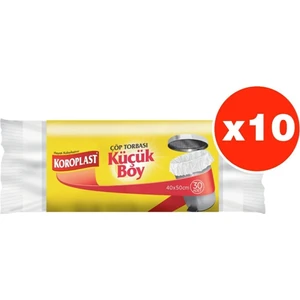 Güçlü Küçük Boy 30'lu Çöp Torbası x 10 Paket (40X50 Cm)