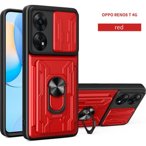 Oppo Reno 8t 4g Için Zil Standı ve Kart Yuvası ile Darbeye Dayanıklı Telefon Kılıfı (Yurt Dışından)