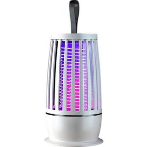 LED Elektrikli Sivrisinek Önleyici Lamba, Taşınabilir Sessiz Kapalı Açık Şok Sivrisinek, USB Şarj Edilebilir, Beyaz (Yurt Dışından)