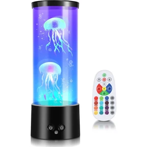 Rgb Denizanası Lambası Denizanası Akvaryum Uzaktan Kumanda ile Lav Lambası Renkli Ruh Işığı Ev Ofis Dekorasyonu Için (Yurt Dışından)