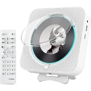 Taşınabilir Bluetooth CD Çalar, Duvara Monte CD Çalar Uzaktan Kumandalı Ev Sesli Müzik Çalarlar, LCD Ekran-Ab Tak (Yurt Dışından)