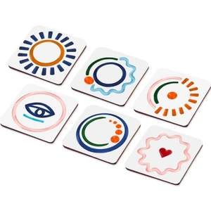 The Mia Abstract Bardak Altlıgı 6lı Set