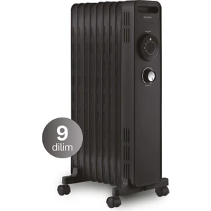 9 Dilim Siyah Radyatör Kum-1225S