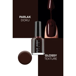 Alix Avien Vişne Rengi Oje 23  - Yüksek Pigmentli Uzun Süreli Kalıcılık Hızlı Kuruma - Nail Lacquer 23