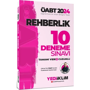 Yediiklim Yayınları Yayınevi 2024 ÖABT Rehberlik Tamamı Video Çözümlü 10 Deneme Sınavı