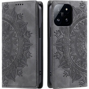 Xiaomi 14 Pro Kılıf Baskılı Mandala Çiçek Deri Telefon Kapağı (Yurt Dışından)