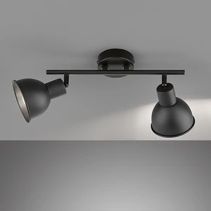 Retro Rustik Metal 180 Derece Hareketli Siyah 2 Li Spot Avize