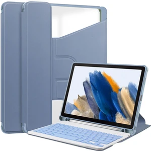 Samsung Galaxy Tab A9 Bluetooth Klavye ile Tablet Kılıfı+ Dönen Stand Pu+ Akrilik Kapak (Yurt Dışından)