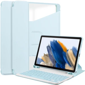 Samsung Galaxy Tab A9 Bluetooth Klavye ile Tablet Kılıfı+ Dönen Stand Pu+ Akrilik Kapak (Yurt Dışından)
