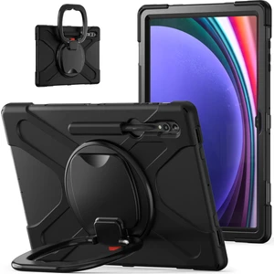 Samsung Galaxy Tab S9 Ultra X910 / S8 Ultra X900 / X906 Pc+ Silikon Tablet Kılıf Bırak-Kötü Döndürme Kickstand Kapak (Yurt Dışından)