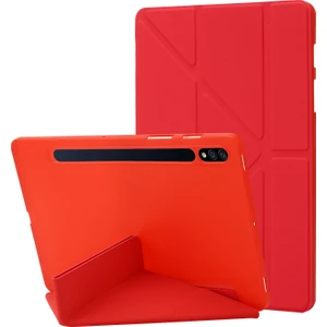 Samsung Galaxy Tab S9+ Tablet Kılıfı Silikon+ Pu Deri Flip Kapak Otomatik Uyandırma / Uyku Işlevi (Yurt Dışından)