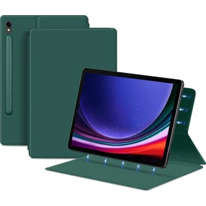 Samsung Galaxy Tab S9 Manyetik Tablet Kılıf Pu Deri Stand Anti-Damla Tablet Kapak (Yurt Dışından)