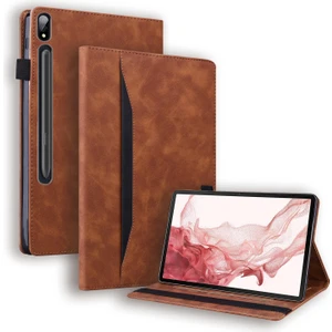 Samsung Galaxy Tab S9 Ultra Pu Deri Tablet Cüzdan Kapak Kalem Tutucu Döngü Tablet Kılıfı Stand (Yurt Dışından)
