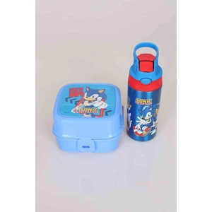 LİSANSLI SONIC ÇELİK MATARA 500 ML VE 2 KATLI BESLENME KABI SETİ