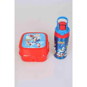 LİSANSLI SONIC ÇELİK MATARA 500 ML VE 2 KATLI BESLENME KABI SETİ